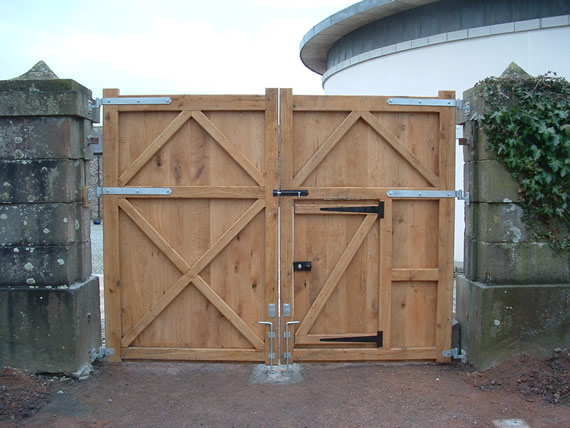 Solid Wood Gate with access door