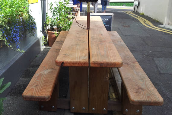 Specially designed narrow bench
