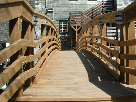 Boscastle wooden footbridge