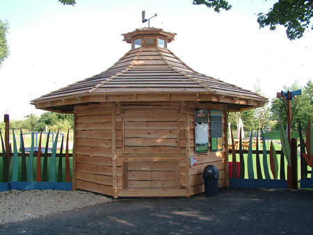 Wooden Cladding - Kiosk at Slimbridge